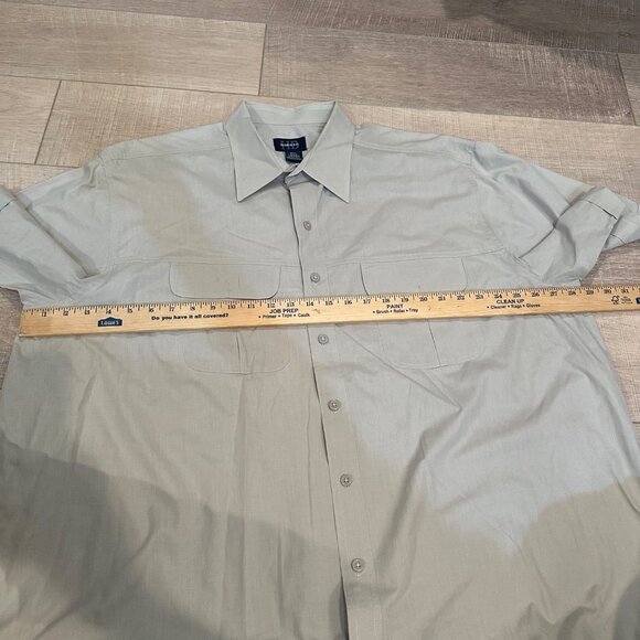 Harbor Bay Gray Casual Button Down Shirt - Picture 4 of 7